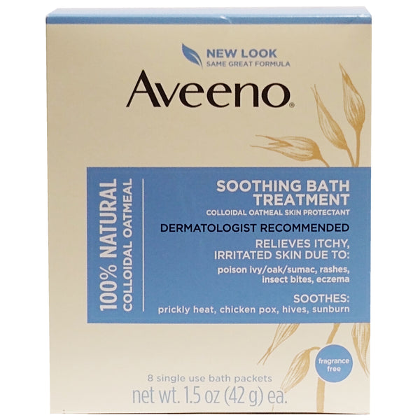 Aveeno Soothing Bath Treatment, 1.5 Oz., 8 Packets, 1 Box Each, By Johnson & Johnson