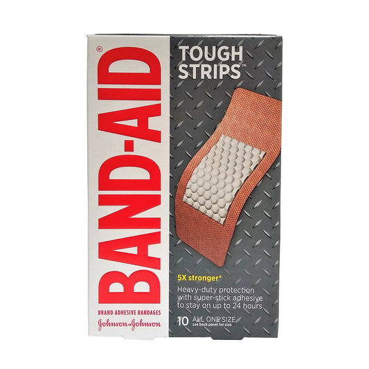 Band-Aid Tough Strips Bandages, All One Size 1 3/4" x 4", 10 Each, By Johnson & Johnson