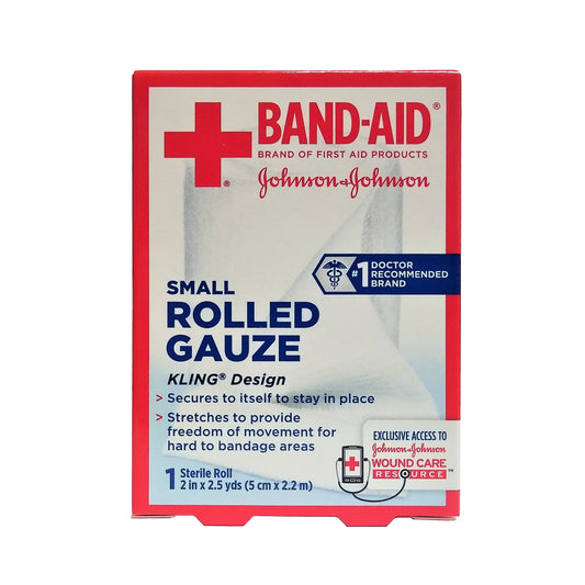 Band-Aid Rolled Gauze, 2" x 2.5" Yd Sterile Roll, 1 Roll Each, By Johnson And Johnson