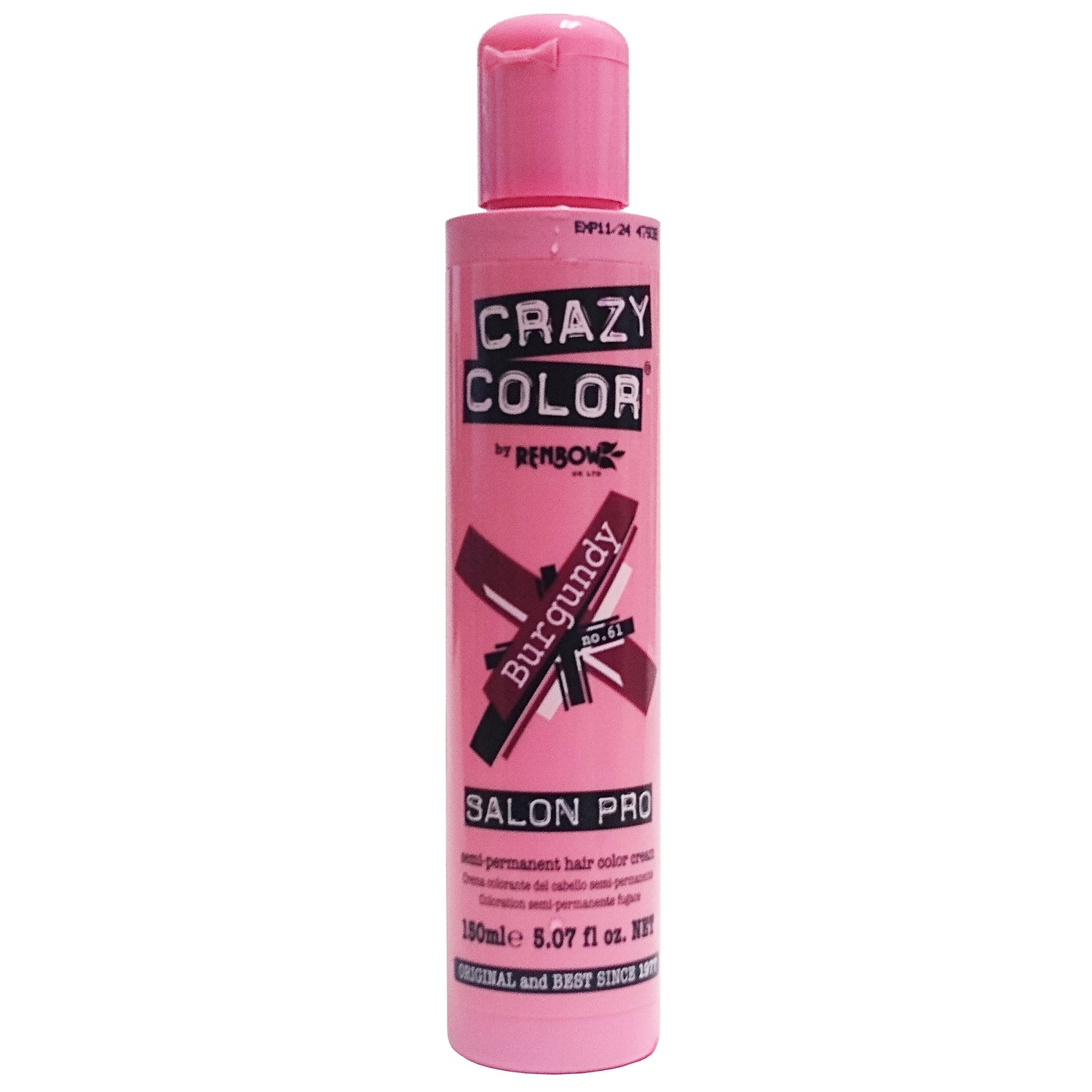 Crazy Color Salon Pro, Burgundy No. 61, 5.07 fl. oz., 1 Bottle Each, By Renbow Haircare Ltd.