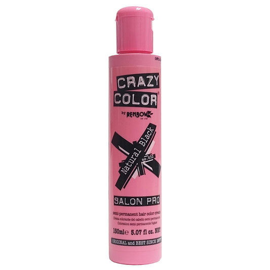 Crazy Color Salon Pro, Natural Black No. 032, 5.07 fl. oz., 1 Bottle Each, By Renbow Haircare Ltd.