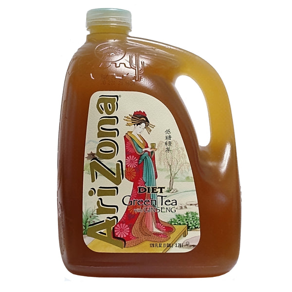 AriZona Diet Green Tea With Ginseng, 128 fl oz, 1 Jug Each, By Arizona