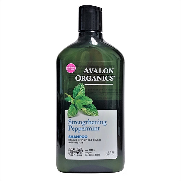 Avalon Organics, Strengthening Peppermint, Shampoo, 11 fl oz., 1 Each, By Hain Celestial Group