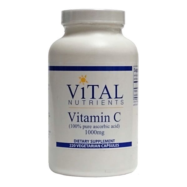 Vital Nutrients Vitamin C, 1 Bottle, 220 Vegetarian Capsules, By Vital Nutrients