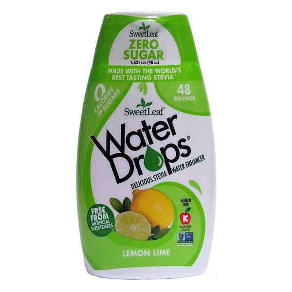 Sweetleaf Water Drops Lemon Lime, 1.62 oz., Case of 12, By Wisdom Naturals Brands