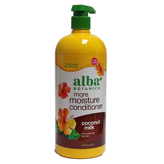 Alba Botanica More Moisture Conditioner, Coconut Milk, 32 oz, 1 Each, By Hain Celestial Group Inc.