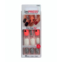 Impress Press On Manicure, Night Fever, 1 Package, By Kiss