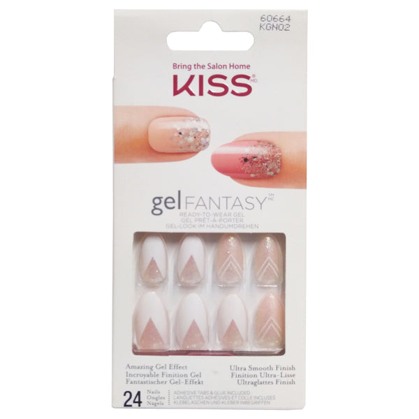 Gel Fantasy Ready-To-Wear Gel Nails, 24 Nails, Assorted Styles, 1 Pack Each, By Kiss Products