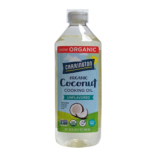 Carrington Farms Organic Coconut Cooking Oil, 32 Fl Oz, 1 Bottle Each, By Carrington Farms