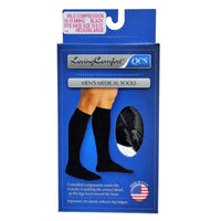 QCS Men's Medical Socks Mild Black Medium/Large, 1 Pair Each, By Scott Specialties