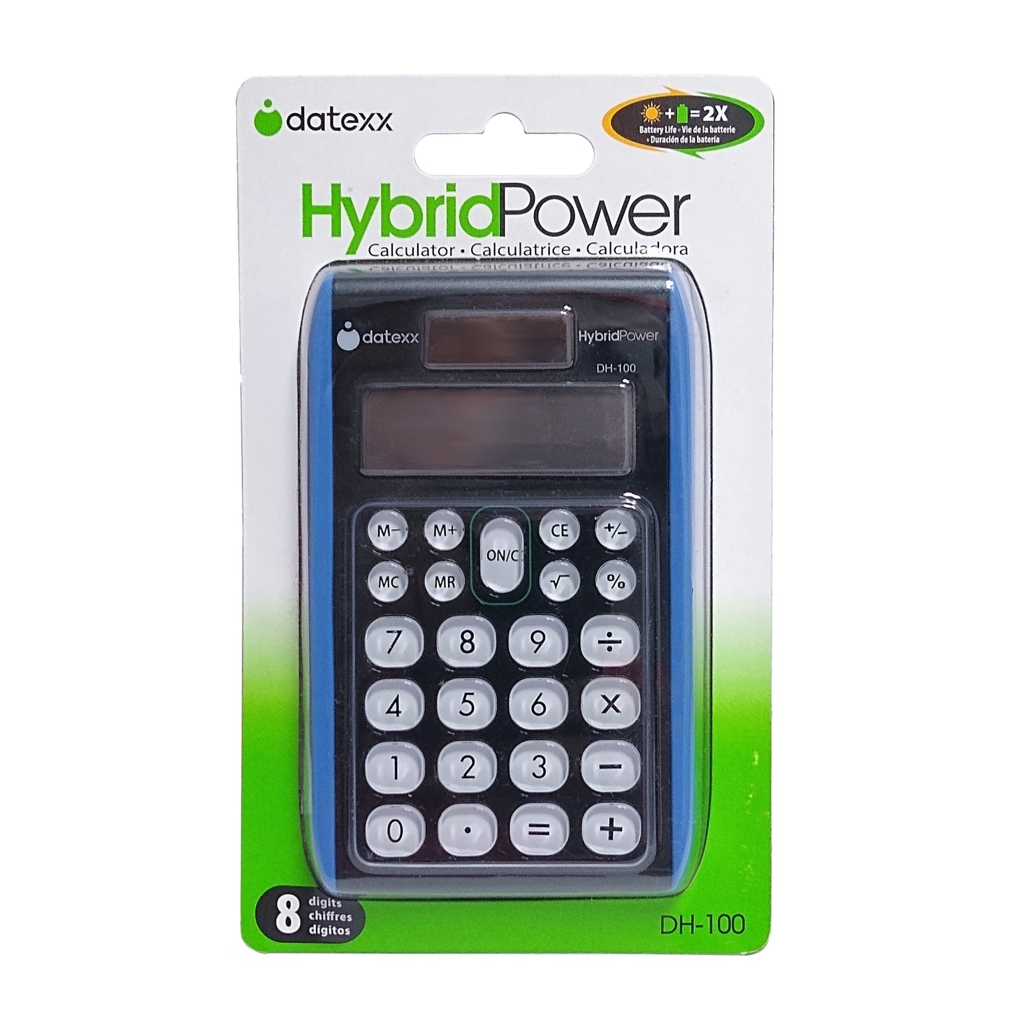 Datexx Hybrid Power Calculator DH-100, 1 Each, By Teledex Inc.