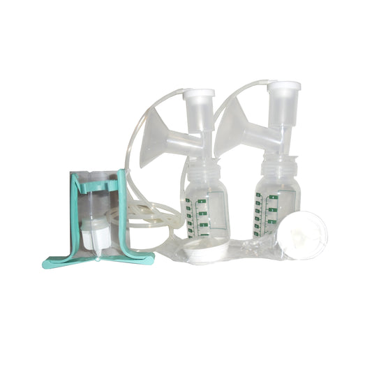 Dual HygieniKit Milk Collection System w/One Hand Breast Pump Adapter, 1 Kit Each, By Ameda Inc.