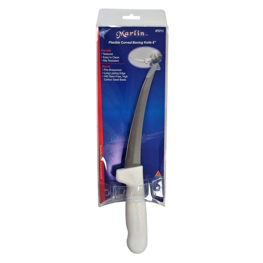 Marlin Pro Flexible Curved Boning Knife 6", #75711, 1 Each, By Marlin Works Inc