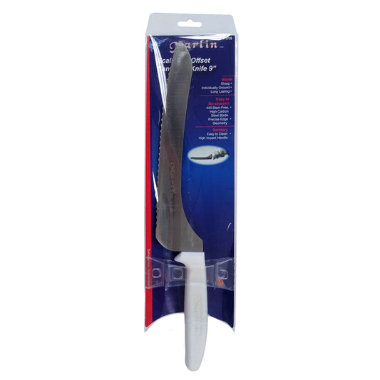 Marlin Pro Scalloped Offset Sandwich Knife 9" #75728, 1 Each, By Marlin Works Inc