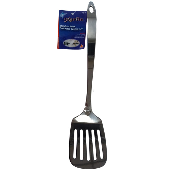 Marlin Pro Stainless Steel Perforated Spatula 13" #75747, 1 Each, By Marlin Works Inc