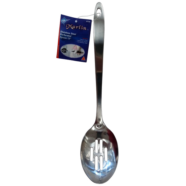 Marlin Pro Stainless Steel Perforated Spoon 13" #75748, 1 Each, By Marlin Works Inc