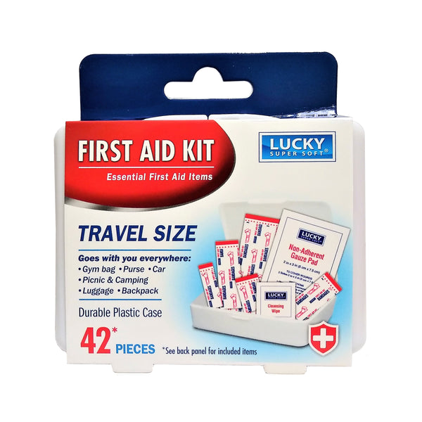 First Aid Kit, Essential First Aid Items, 42 Ct., 1 Kit, By Lucky Super Soft