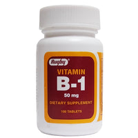 Rugby Vitamin B-1 50 mg 100 Tablets, 1 Bottle Each, By Rugby