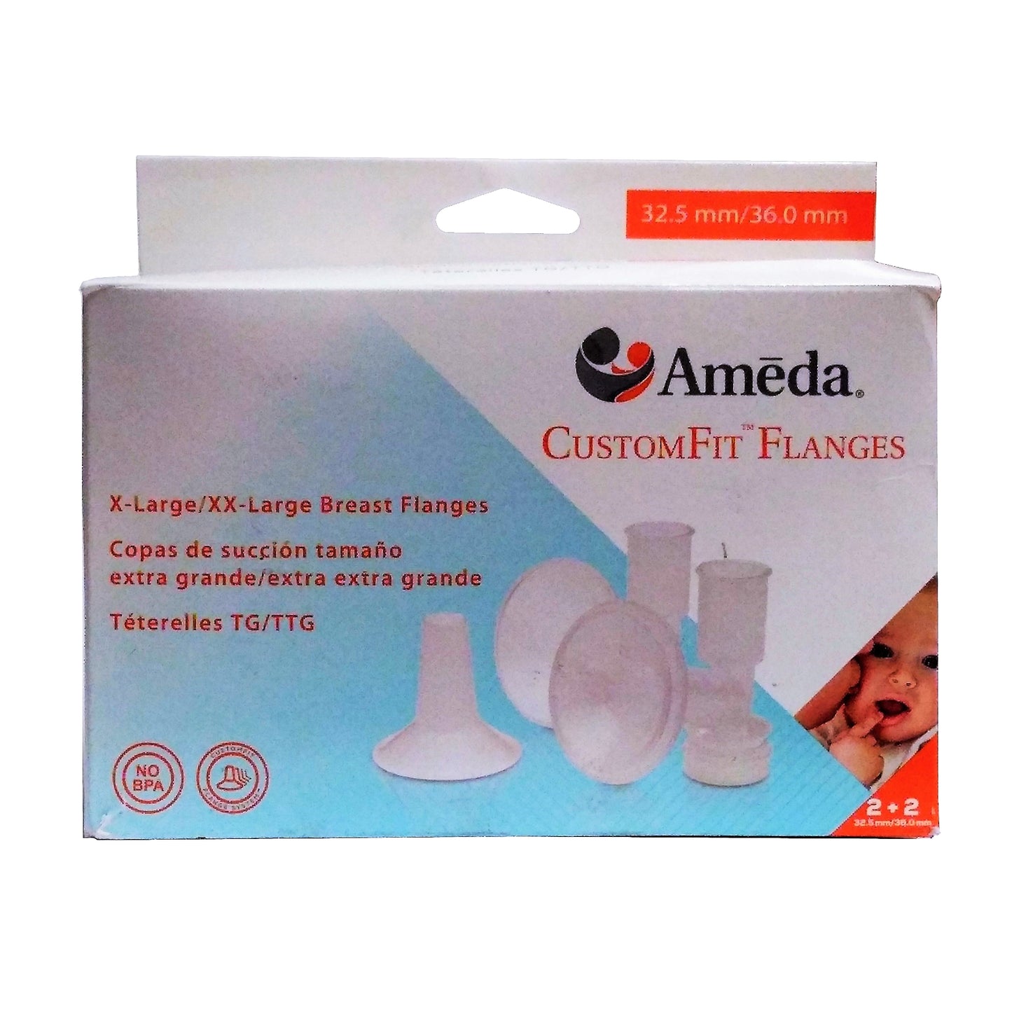 Ameda Custom Fit Flanges, 1 Kit, By Ameda Inc.