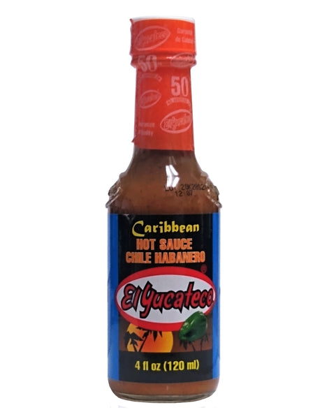 El Yucateco, Caribbean Hot Sauce Chile Habanero, 4 fl oz., 1 Bottle Each, By Padilla Imports Sales & Marketing, Inc.
