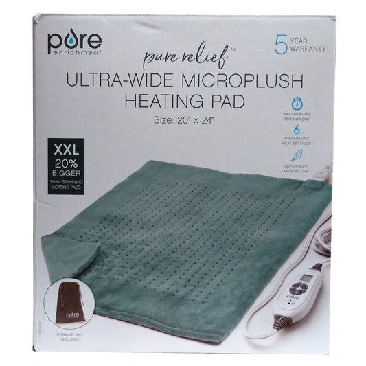 Pure Enrichment Ultra- Wide Microplush Heating Pad, 1 Each, By Pure Enrichment