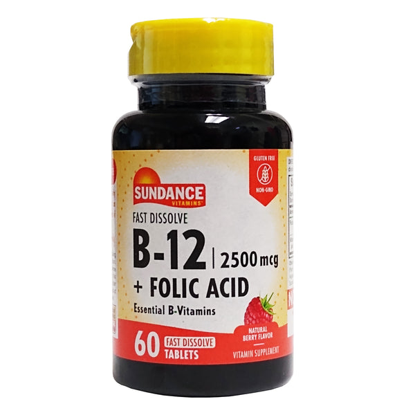 Sundance B-12, 2500 Mcg, 60 Tablets, 1 Bottle Each, By Sundance Vitamins LLC