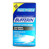 Bufferin Aspirin (NSAID) Pain Reliever Fever Reducer, 325 Mg. 130 Coated Tablets, 1 Bottle, By Genomma