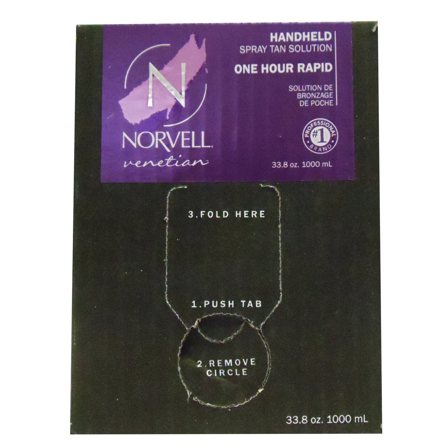 Norvell Handheld Spray Tan Solution, One Hour Rapid Bronzage, 33.8 oz., 1 Box Each By Sunless Inc.