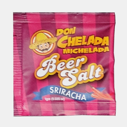 Don Chelada Beer Salt, Sriracha, 1g, 200 Packets, Case of 20 Boxes, By Don Chelada