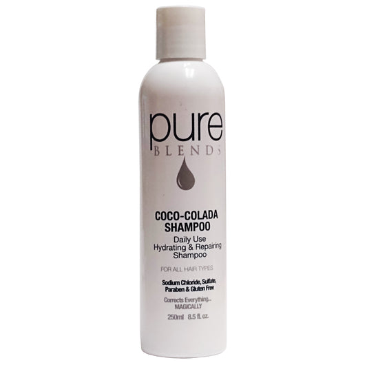 Pure Blends, Daily Use Hydrating & Repairing Shampoo, Coco-Colada,  8.5 oz., 1 Bottle Each, By American Culture Brands