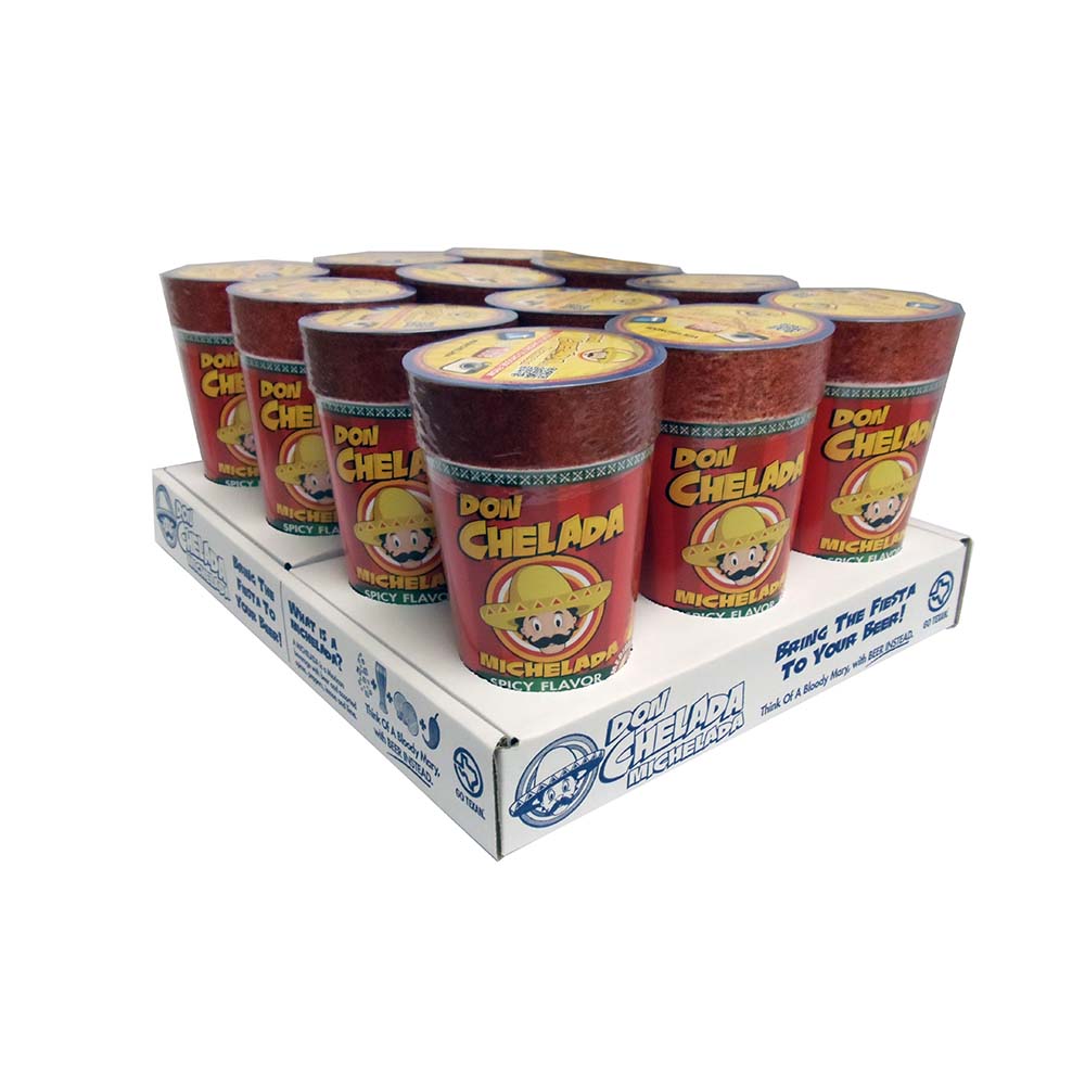 Michelada Beer Cups, Spicy Flavor, 12 Count, 1 Pack Each,  By Don Chelada