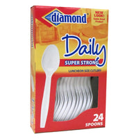 Forster Diamond Plastic Spoons, 24 Ct., Case of 24, By Forster