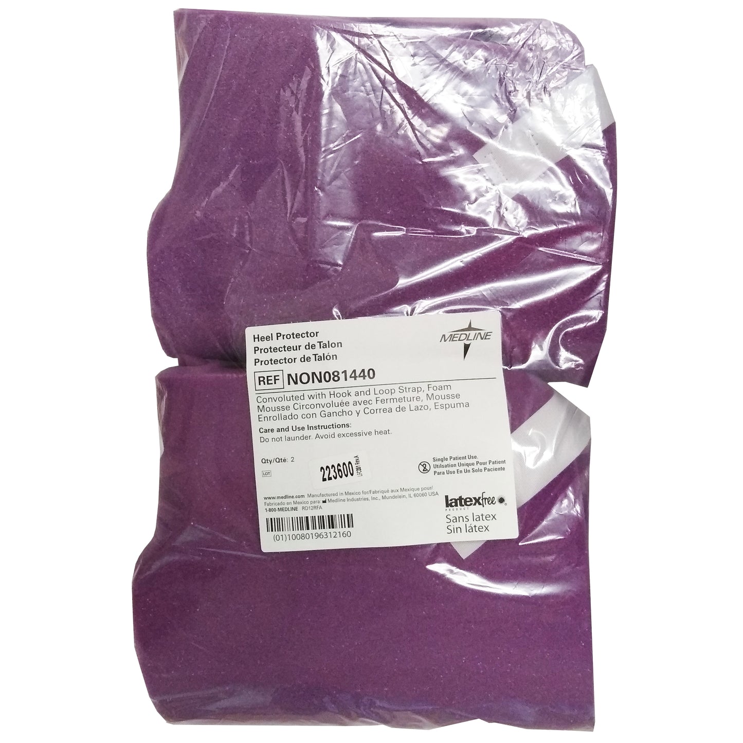 Heel Protector, 1 Pair Each, One Size, Purple, By Medline