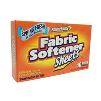 PowerHouse Fabric Softener Sheets, Spring Scent, 40 Sheets, 1 Box, By Delta Brands