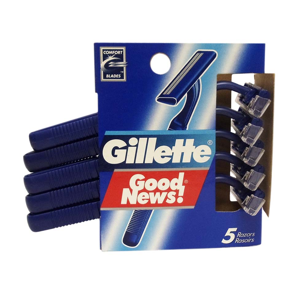 Good Line Replacement Razor Gillette Disposable Goodnews! Razor Regular, 5 Ct., 1 Pack Each, By P ...