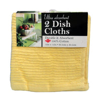 Ritz Ultra Absorbent Dish Cloths, 2 Count, 1 Pack Each, By John Ritzenthaler Company