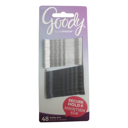 Goody Women's Slide Proof High Gloss Bobby Pins, Assorted Colors, 48 Ct., 1 Pack Each, By Sanford