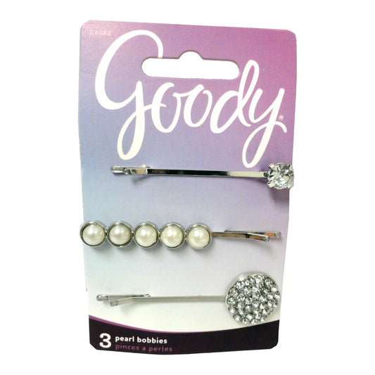 Goody Women's Luxe Diamond And Pearl Wardrobe Pack Bobby Slides, 3 Ct., 1 Pack Each, By Sanford