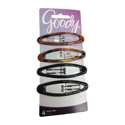 Goody Snap Hair Clips, Assorted Colors, 4 Ct., 1 Pack Each, By Sanford