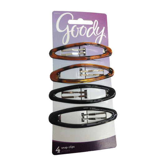 Goody Snap Hair Clips, Assorted Colors, 4 Ct., 1 Pack Each, By Sanford