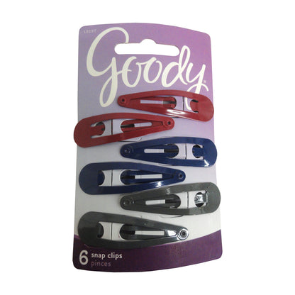 Goody Classics Snap Clips, Assorted Colors, 6 Ct., 1 Pack Each, By Sanford
