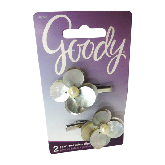 Goody Pearlized Shell Flower Salon Hair Clips, 2 Ct., 1 Pack Each, By Sanford
