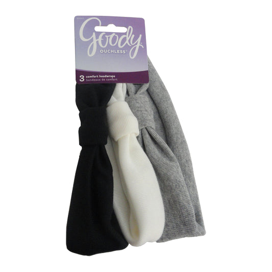 Goody Ouchless 1.5" Knitted Hair-wrap, Assorted Colors, 3 Ct., 1 Pack Each, By Sanford