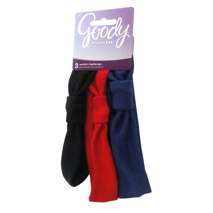 Goody Ouchless 1.5" Knitted Hair-wrap, Assorted Colors, 3 Ct., 1 Pack Each, By Sanford