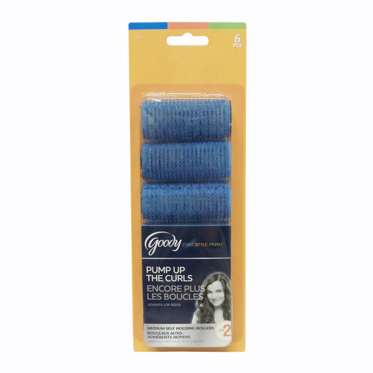 Goody Medium Self Holding Rollers, 6 Ct., 1 Pack Each, By Sanford