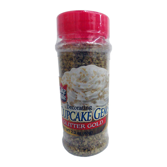 Cake Mate Cupcake Gems Decors, Glitter Gold, 2.2 Oz., 1 Each, By Signature