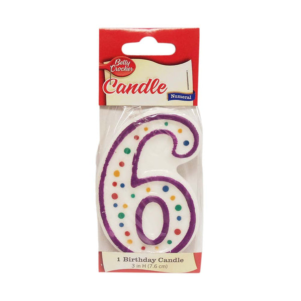 Betty Crocker #6 Birthday Candle, 1 Each, By Signature