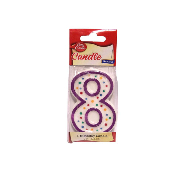 Betty Crocker #8 Birthday Candle, 1 Each, By Signature