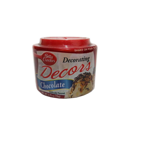 Betty Crocker Chocolate Decor Shakers, 2.75 Oz., Case Of 12, By Signature