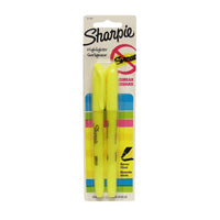 Sharpie Accent Fluorescent Yellow Highlighters, 2 Count, 1 Pack Each, By Newell